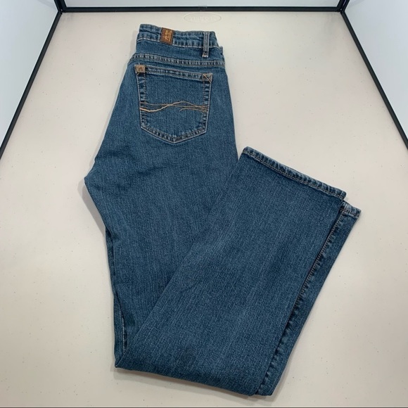 Wrangler Denim - Wrangler Aura Jeans Size 10P/Tal Blue Bootcut Stretch Womens